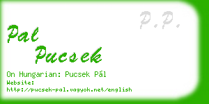 pal pucsek business card